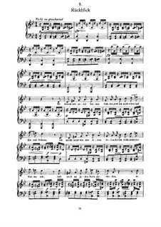 No.8 Rückblick (Retrospect): Para vocais e piano by Franz Schubert
