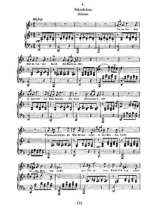 No.4 Ständchen (Serenade), vocal version: Para vocais e piano by Franz Schubert