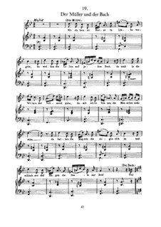 No.19 Der Müller und der Bach (The Miller and the Brook): Para vocais e piano by Franz Schubert