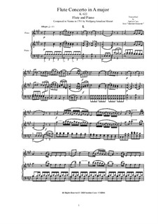 All movements: para flauta e piano by Wolfgang Amadeus Mozart