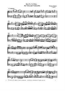 Duo Nr.5, F-Dur für Viola und Violoncello: Duo Nr.5, F-Dur für Viola und Violoncello by Thomas Bäurle