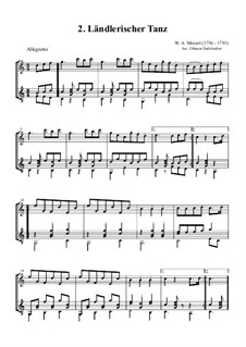 Six German Dances, K.606: Tanz 2 by Wolfgang Amadeus Mozart