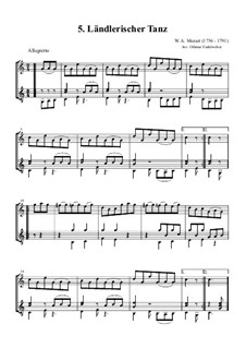 Six German Dances, K.606: Tanz 5 by Wolfgang Amadeus Mozart