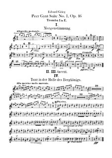 Suite No.1, Op.46: parte trompetas by Edvard Grieg