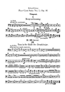 Suite No.1, Op.46: Parte percussão by Edvard Grieg
