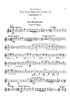 Suite No.2, Op.55: parte clarinetas by Edvard Grieg