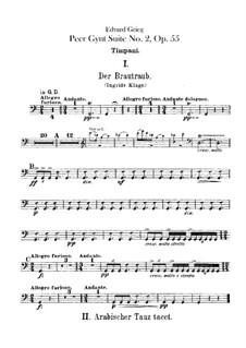 Suite No.2, Op.55: Parte percussão by Edvard Grieg