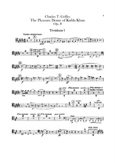 The Pleasure Dome of Kubla Khan, Op.8: parte de trombones e tubas by Charles Tomlinson Griffes