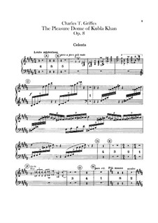 The Pleasure Dome of Kubla Khan, Op.8: parte Celesta by Charles Tomlinson Griffes
