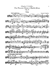 The Pleasure Dome of Kubla Khan, Op.8: parte violas by Charles Tomlinson Griffes