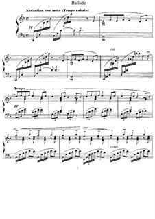 Ballade, L.70: Para Piano by Claude Debussy
