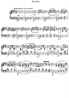 Mazurka in F Sharp Minor, L.67: Para Piano by Claude Debussy