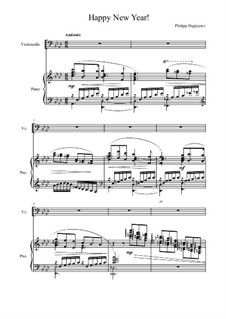 Happy New Year for cello and piano: Happy New Year for cello and piano by Philipp Degtyarev-Cord