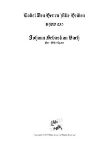 Lobe den Herren, den mächtigen König der Ehren, BWV 137: Nr.2 Lobe den Herren, for clarinet quartet by Johann Sebastian Bach