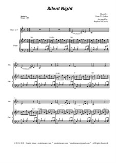 For solo instrument and piano: para trompa e piano by Franz Xaver Gruber