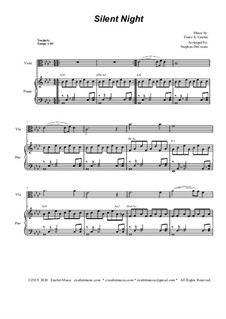 For solo instrument and piano: para viola e piano by Franz Xaver Gruber