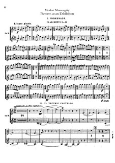 Complete Cycle: Para orquesta - partes em clarinetes by Modest Mussorgsky