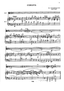 Sonata for Viola and Piano in C Minor: partitura para dois musicos by Felix Mendelssohn-Bartholdy