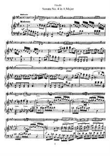 Sonata No.4 in A Major: partituras completas, parte solo by Joseph Haydn