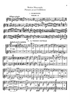 Complete Cycle: For orchestra – violin II part by Modest Mussorgsky