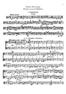 Complete Cycle: Para orquesta - parte de viola by Modest Mussorgsky