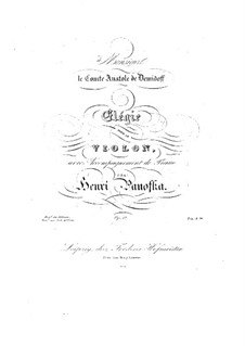 Elegy for Violin and Piano, Op.17: Elegy for Violin and Piano by Heinrich Panofka