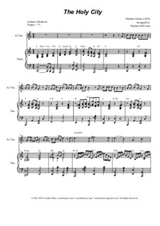 The Holy City: For flute or violin solo and piano by Stephen Adams