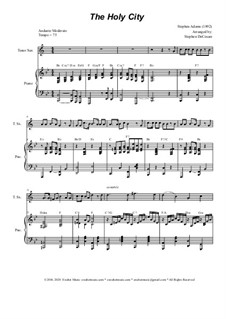 The Holy City: Para saxofone tenor e piano by Stephen Adams