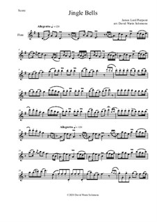 Variations on Jingle Bells: For solo flute by James Lord Pierpont