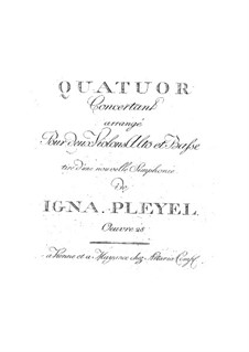 String Quartet in B Flat Major, Op.28: quarteto de cordas em B  by Ignaz Pleyel