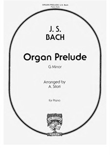 Prelude and Fugue No.5 in G Minor, BWV 535: introdução, para piano by Johann Sebastian Bach