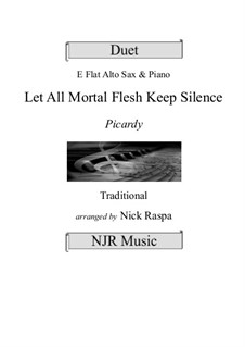 Let All Mortal Flesh Keep Silence: For alto sax and piano by folklore