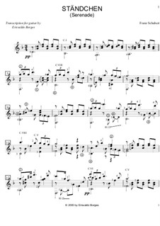 No.4 Ständchen (Serenade): For guitar by Franz Schubert