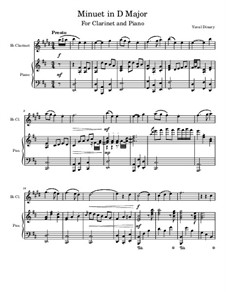Minuet in D Major: partitura by Yuval Dinary