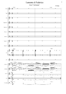 L'Arlesiana. Il lamento di Federico: partituras completas, partes by Francesco Cilea