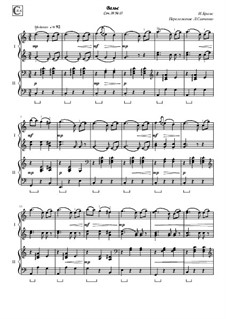 Waltz No.15: para piano de quadro mãos by Johannes Brahms