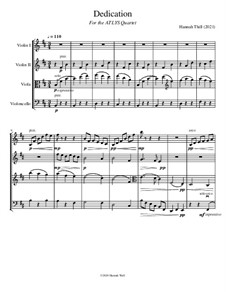 Dedication - String Quartet: Dedication - String Quartet by Hannah Thill