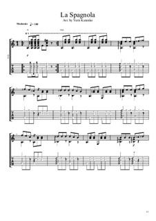 La spagnola (The Spanish Dancer): Para Guitarra by Vincenzo di Chiara