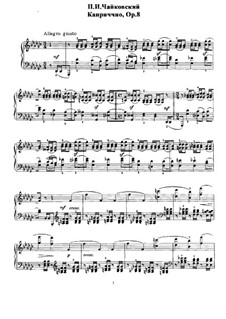 Capriccio for Piano, TH 130 Op.8: para um único musico (Editado por H. Bulow) by Pyotr Tchaikovsky