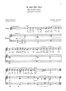Il mio bel foco: Para vocais e piano by Benedetto Marcello