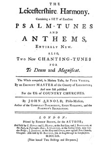 The Leicestershire Harmony: The Leicestershire Harmony by John Arnold