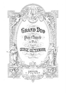 Grand Duet for Cello (or Viola) and Piano, Op.25: partitura by Georg Goltermann