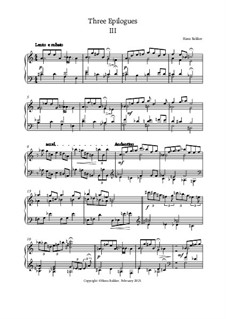 Three Epilogues for piano: No.3 by Hans Bakker