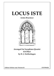 Locus Iste, WAB 23: para quarteto de saxofone by Anton Bruckner