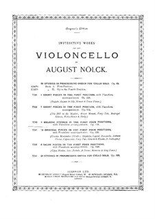 Five Melodic Studie, Op.113: Score by August Nölck