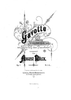 Gavotte, Op.7: Score by August Nölck