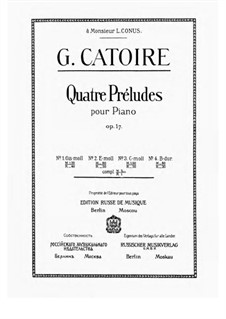 Four Preludes for Piano, Op.17: set completo by Georgy Catoire