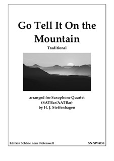 Go, Tell it on the Mountain: For saxophone quartet (AATBari) by folklore
