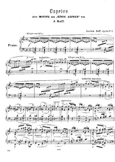 Deux paraphrases de Salon, Op.65: No.2 Caprice on Motifs from 'King Alfred' by Joseph Joachim Raff