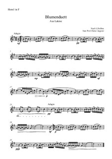The Flower Duet: For four horns by Léo Delibes